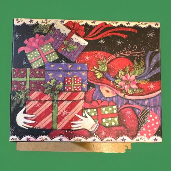 Festive Red Hat Coffee Mug Cup Lang and Wise Collector Mugs W/ Box Christmas #43 - Picture 4 of 6